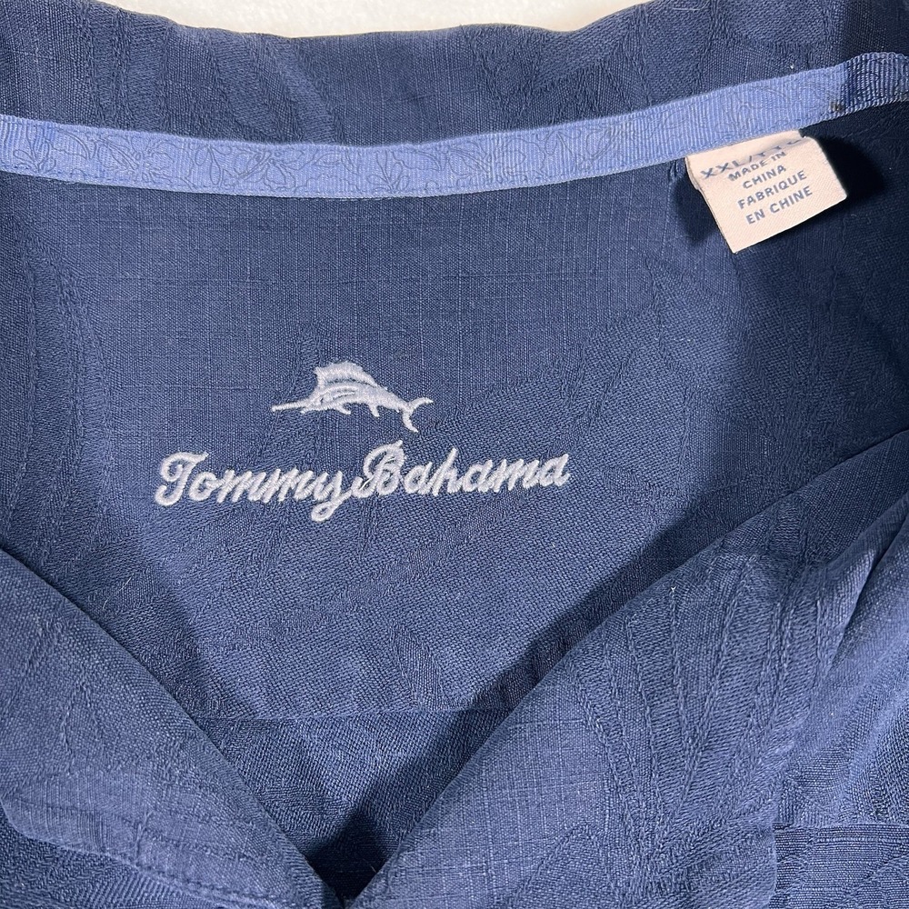 Tommy Bahama Shirt Men 1XLB Blue 100% Silk Floral Hawaiian Camp Beach Summer SS‎ - Picture 4 of 10